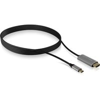 ICY BOX USB-C (mâle) > HDMI (mâle), Câble Noir, 1,8 mètre