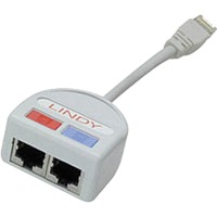 Lindy UTP Port Doubler câble de réseau Gris, Câble en Y Gris, 2x Ethernet 10/100