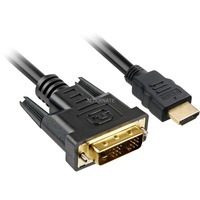 Sharkoon HDMI > DVI-D (18+1), Câble Noir, 1 mètre