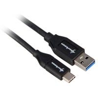 Sharkoon USB 3.1 Gen 2-A > USB-C, Câble Noir, 1 mètre