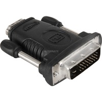 goobay 68482 changeur de genre de câble HDMI 19pin F DVI-D 24+1pin M Noir, Adaptateur Noir, HDMI 19pin F, DVI-D 24+1pin M, Noir