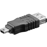 goobay Adaptateur USB 2.0, Mini-B > USB-A Noir