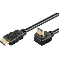 goobay Câble High Speed HDMI avec Ethernet Noir, 1 mètre, 4K, Plaqué or