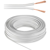 goobay Câble de haut-parleur Blanc, 50 mètres, 2x 1,50 mm²