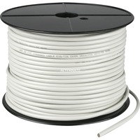 goobay Câble de raccordement RJ-45 F/UTP avec Cat.5e Gris, 100 mètres, Enrouleur de câble, Flexible
