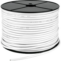 goobay Câble de raccordement RJ-45 SF/UTP avec Cat.5e Gris, 100 mètres, Enrouleur de câble, Flexible