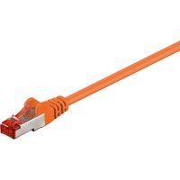 goobay Câble de raccordement RJ-45 S/FTP Cat.6 Orange, 5 mètres