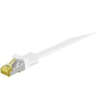 goobay Câble de raccordement RJ-45 S/FTP avec Cat.7 Blanc, 7,5 mètres