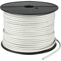 goobay Câble réseau RJ-45 F/UTP Cat.5e Gris, 100 mètres, Enrouleur de câble, Flexible