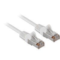 goobay Câble réseau RJ-45 F/UTP Cat.5e Blanc, 25 mètres