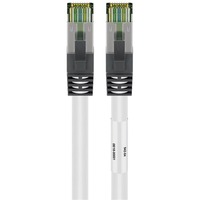 goobay Câble réseau S/FTP Cat.8.1 Blanc, 0,5 mètre