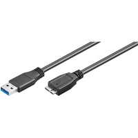 goobay USB 3.0 SuperSpeed, Câble Noir, 1 mètre