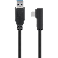 goobay USB-C > USB-A 3.0 90°, Câble Noir, 0,5 mètre