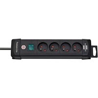 Brennenstuhl Premium-Line multiprise à 4 prises Noir, 4x prises