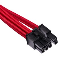 Corsair Premium Individually Sleeved PCIe Type 4 Gen 4, Câble Rouge, 0,65 mètres, 2 pièces