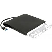 DeLOCK boîtier externe pour disques SATA Ultra Slim de 5,25 pouces, Boîtier disque dur Noir