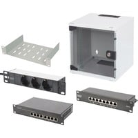 Digitus 25,4 cm (10") Jeu 1 6HE, Armoire informatique Gris clair