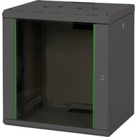 Digitus Boîtier mural 19" 12U, Armoire informatique Noir