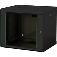 Digitus Boîtier mural 19" 9U, Armoire informatique Noir