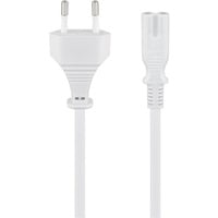 goobay Prise Euro > C7, Câble Blanc, 1,8 mètre