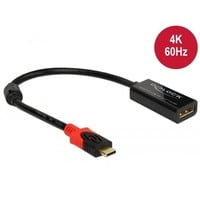 DeLOCK Adaptateur DisplayPort pour moniteur USB-C 4K Noir, 0,2 mètre