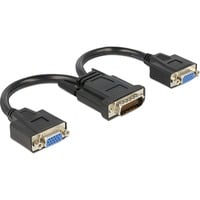 DeLOCK LFH60 vers 2x VGA, Adaptateur Noir, 20 centimètres