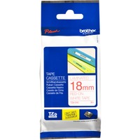 Brother TZE-242, Ruban 18 mm, rouge sur blanc