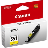 Canon Cartouche d'encre jaune CLI-551Y Rendement standard, Encre à pigments, 1 pièce(s), Vente au détail