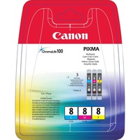 Canon Multipack - CLI-8, Encre 0621B029, 3 couleurs