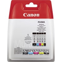Canon Multipack de cartouches d'encre PGI-570BK / CLI-571 BK/C/M/Y Rendement standard, Encre à pigments, Encre à colorant, 15 ml, 7 ml, 5 pièce(s)