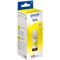 Epson 104 EcoTank Yellow ink bottle, Encre Jaune, Epson, EcoTank ET-4700 EcoTank ET-2726 EcoTank ET-2720 EcoTank ET-2715 EcoTank ET-2714 EcoTank ET-2712..., 65 ml, Jet d'encre, Multicolore