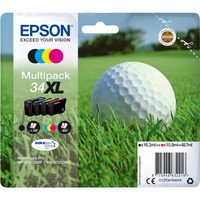 Epson Golf ball Multipack 4-colours 34XL DURABrite Ultra Ink, Encre Rendement élevé (XL), Encre à pigments, 16,3 ml, 10,8 ml, 1 pièce(s), Multi pack