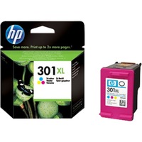 HP 301XL, Encre CH564EE, XL, 3 couleurs, Vente au détail