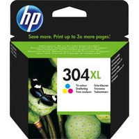 HP 304XL cartouche d'encre originale trois couleurs Rendement élevé (XL), Cyan, Magenta, Jaune, Encre à colorant, 7 ml, 1 pièce(s), 300 pages