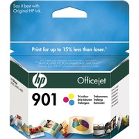 HP 901 Cartouche d'encre couleur CC656AE, 3 couleurs (Cyan, Magenta, Jaune), Vente au détail