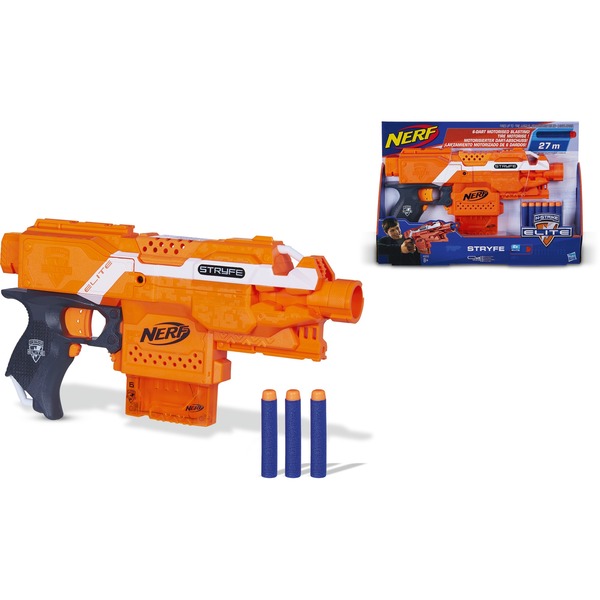 Hasbro Stryfe Pistolet jouet, NERF Gun Pistolet jouet, 8 année(s), Garçon, Noir, Orange, Blanc, N-Strike Elite, 27 m
