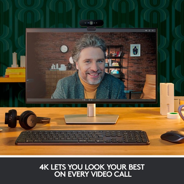 Logitech Brio Stream webcam Noir, 4096 x 21060 pixels, 60 ips, 1080p, USB 3.2 Gen 1 (3.1 Gen 1), Noir, Clip