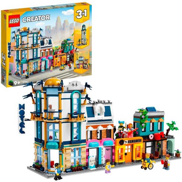 LEGO 31141 Creator 3-en-1 La grand-rue, immeuble Art Déco ou passage  commerçant