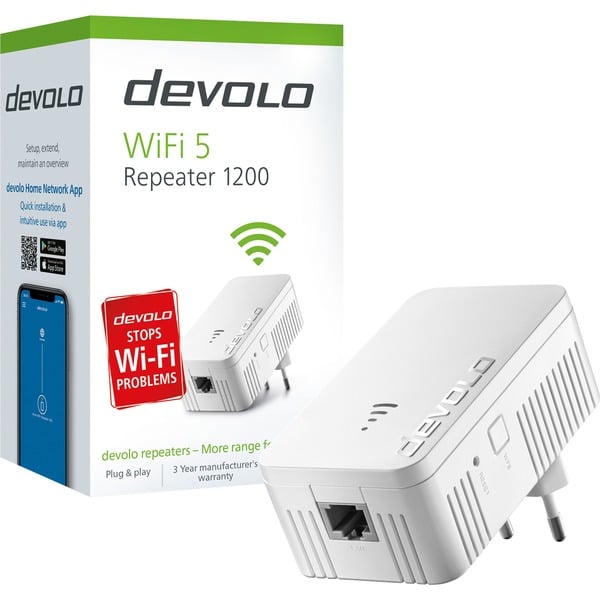 Devolo WiFi 5 Repeater 1200, Répéteur Blanc