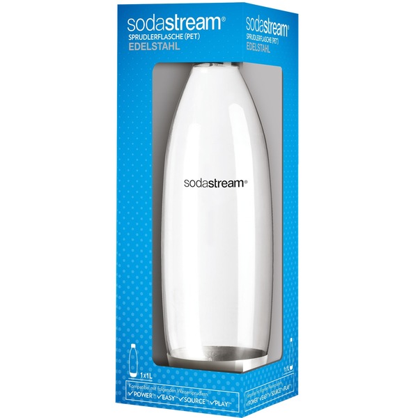 Sodastream Soda PET bouteille Fuse 1 L, Gourde Transparent/en acier  inoxydable