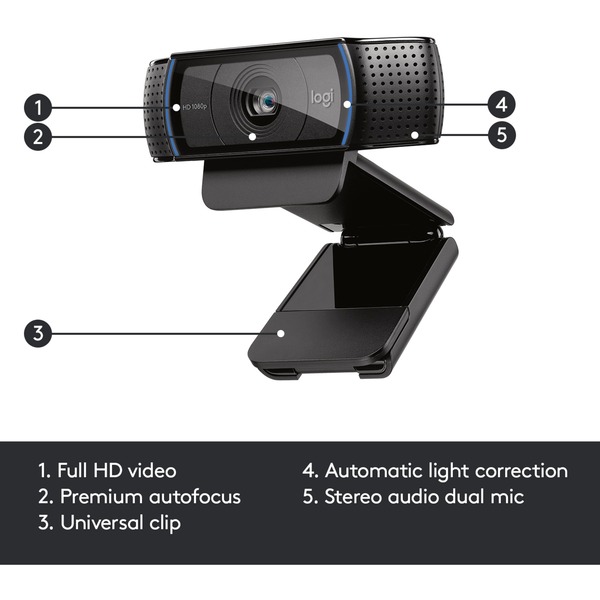 Logitech HD Pro Webcam C920 Noir