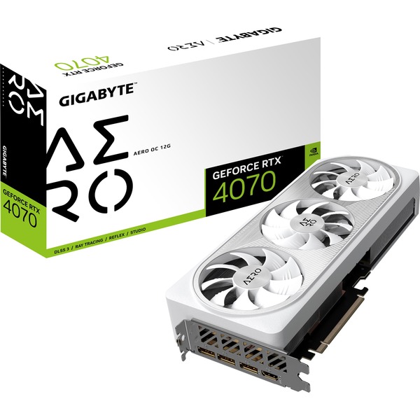 GIGABYTE GeForce RTX 4070 AERO OC 12G, Carte graphique 1x HDMI, 3x