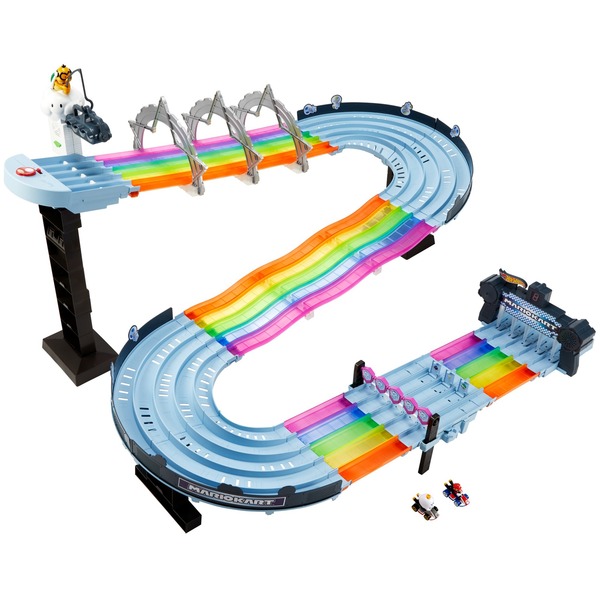 Hot Wheels Mario Kart Rainbow Road Track Set Circuit
