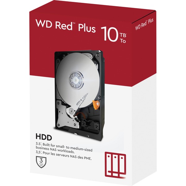 WD Red Plus, 10 To, Disque dur WD101EFBX, SATA 600, 24/7, AF