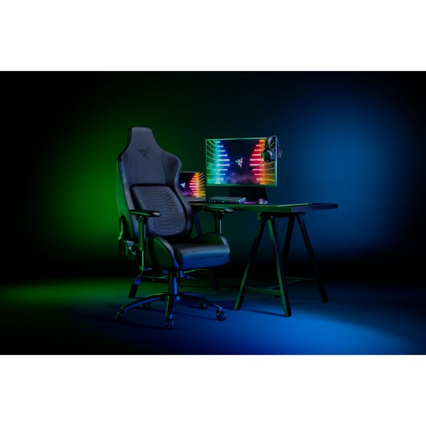 Razer Iskur Siège de jeu sur PC Siège rembourré Noir, Siège Gaming Noir, Siège de jeu sur PC, 130 kg, Siège rembourré, PC, 130 kg, 1811 cm