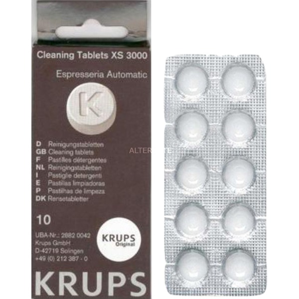 Krups XS300010 appareil nettoyeur à domicile Cafetières, Comprimés