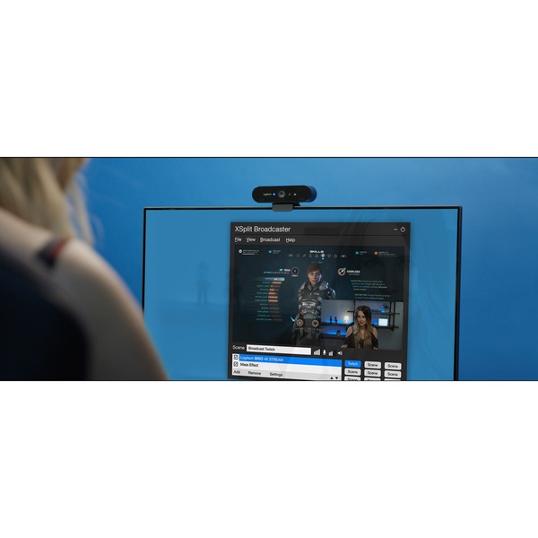 Logitech Brio Stream webcam Noir, 4096 x 21060 pixels, 60 ips, 1080p, USB 3.2 Gen 1 (3.1 Gen 1), Noir, Clip