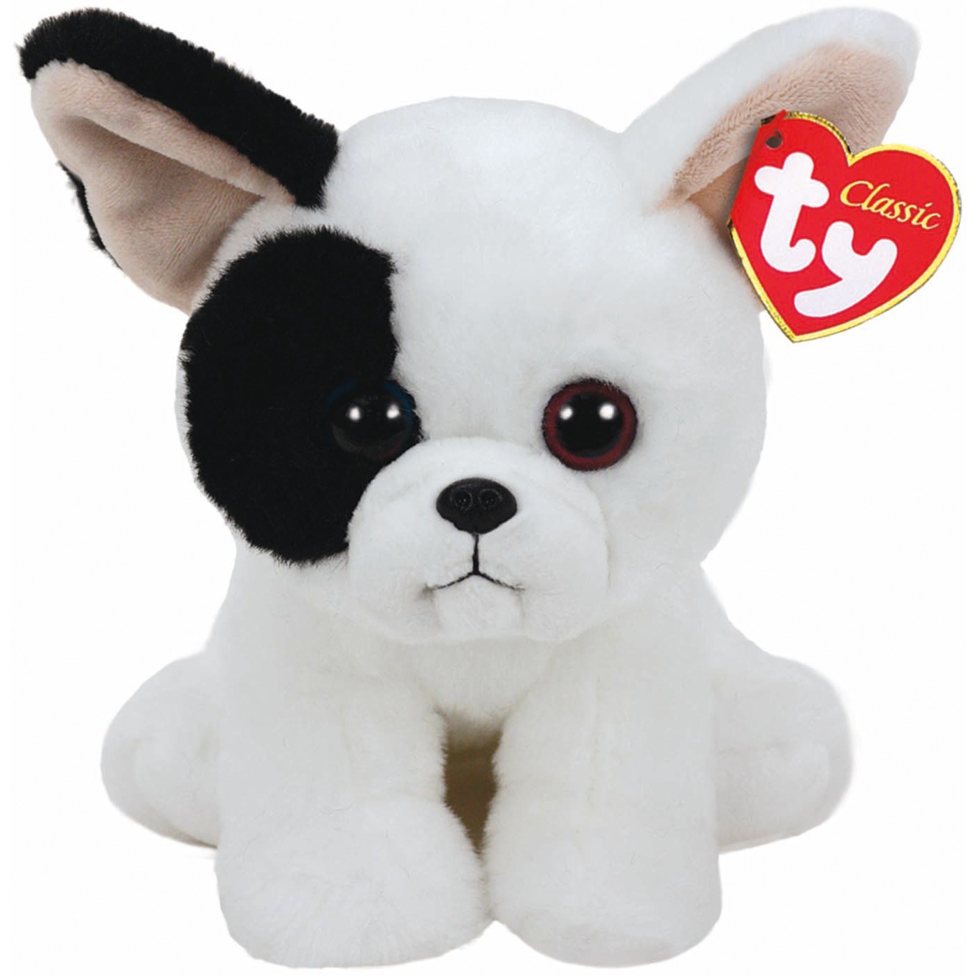 peluche chien noir et blanc