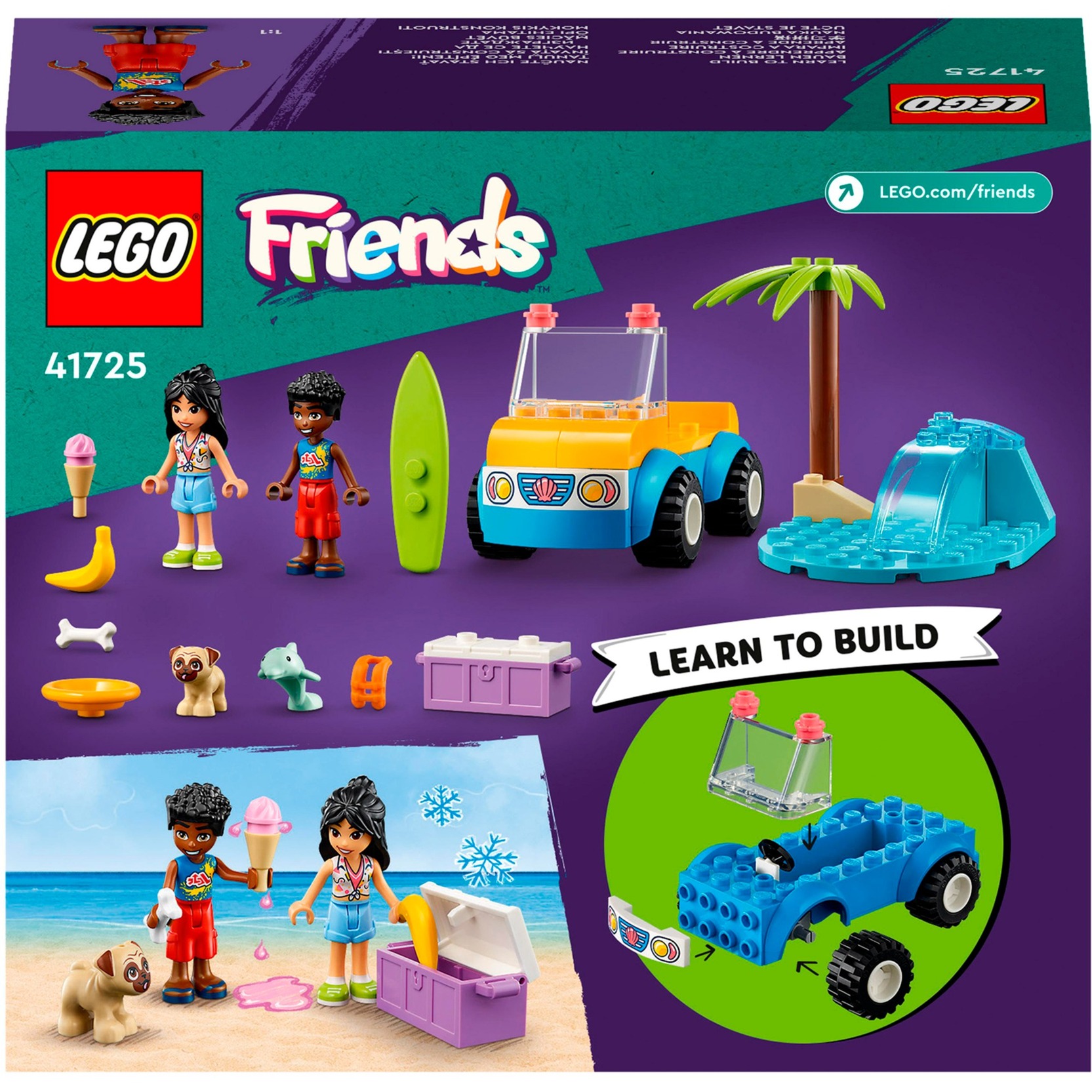 LEGO Friends - La journée à la plage en buggy, Jouets de construction 41725