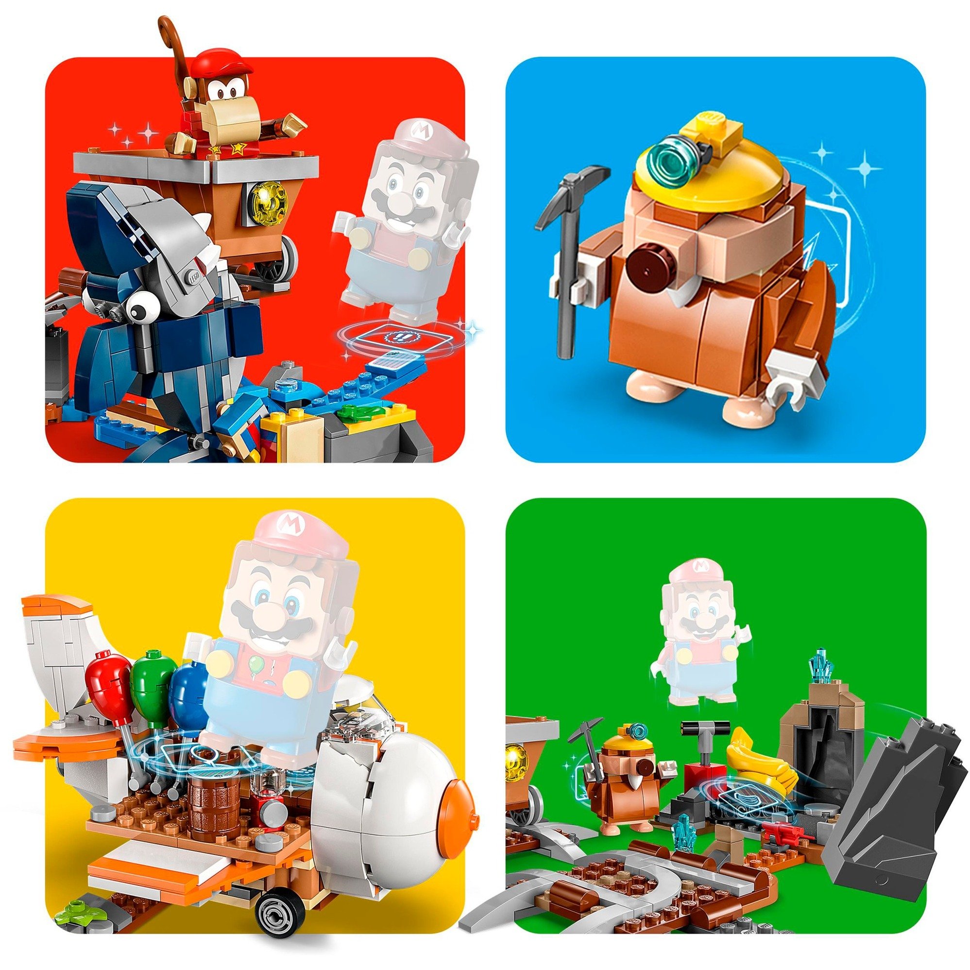 LEGO Super Mario - Ensemble d'extension Course de chariot de mine de Diddy Kong, Jouets de construction 71425